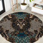Madiba Nelson Mandela Batik Round Carpet Black Indonesia Heritage - African Pride