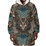 Madiba Nelson Mandela Batik Wearable Blanket Hoodie Black Indonesia Heritage - African Pride