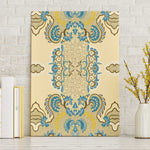 Madiba Nelson Mandela Batik Canvas Wall Art Yellow Blue Indonesia Heritage - African Pride