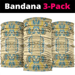 Madiba Nelson Mandela Batik Neck Gaiter Yellow Blue Indonesia Heritage - African Pride