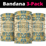 Madiba Nelson Mandela Batik Neck Gaiter Yellow Blue Indonesia Heritage LT15