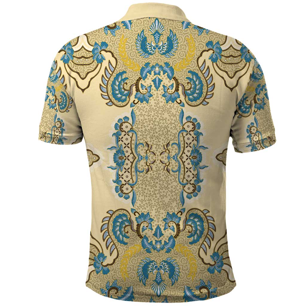 Madiba Nelson Mandela Batik Polo Shirt Yellow Blue Indonesia Heritage - African Pride
