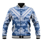 Indonesia Javanese Batik Nelson Mandela Madiba Blue Baseball Jacket - African Pride