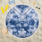 Indonesia Javanese Batik Nelson Mandela Madiba Blue Beach Blanket - African Pride