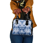 Indonesia Javanese Batik Nelson Mandela Madiba Blue Shoulder Handbag - African Pride
