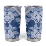 Indonesia Javanese Batik Nelson Mandela Madiba Blue Tumbler Cup LT15