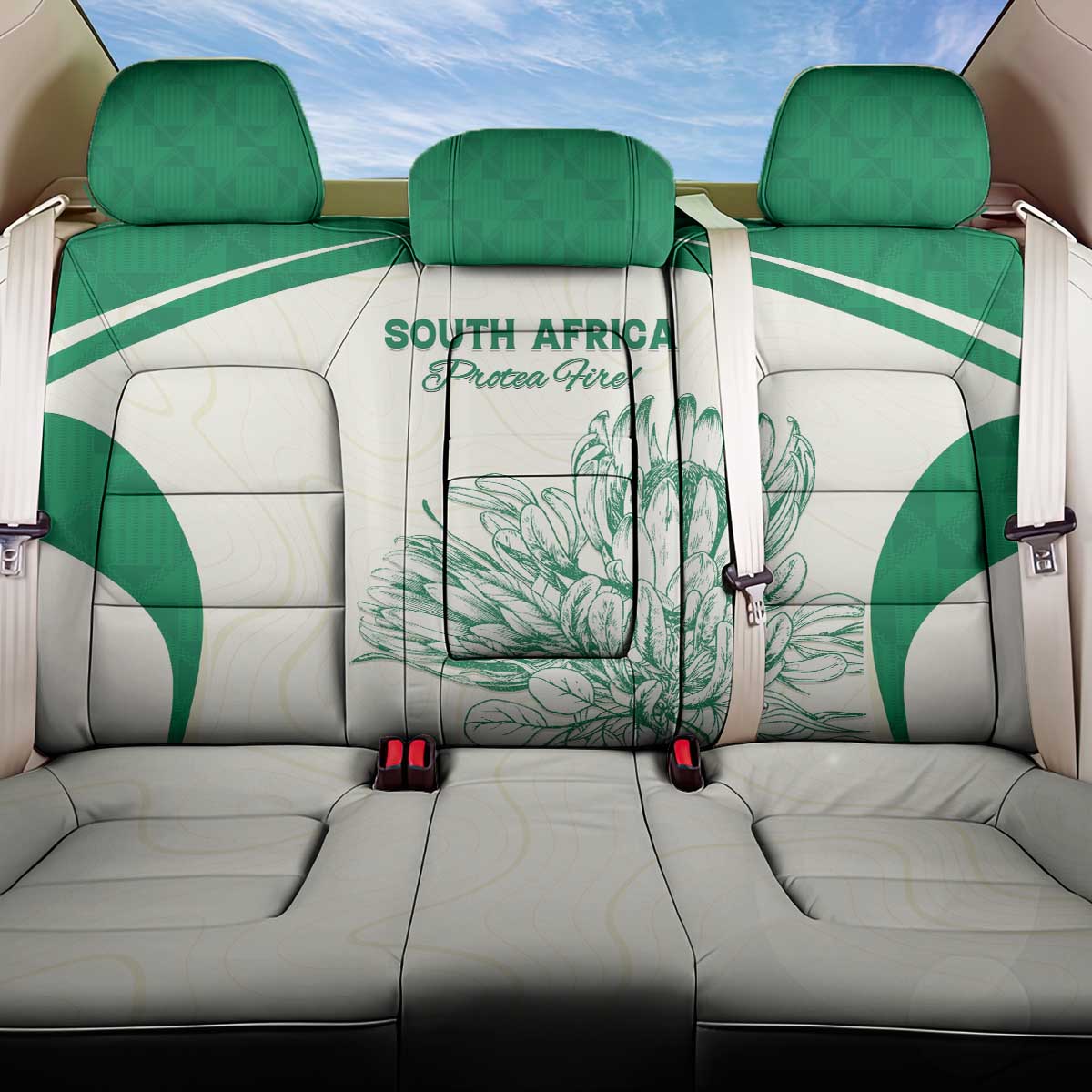 South Africa Cricket Back Car Seat Cover We Are Champions - African Pride