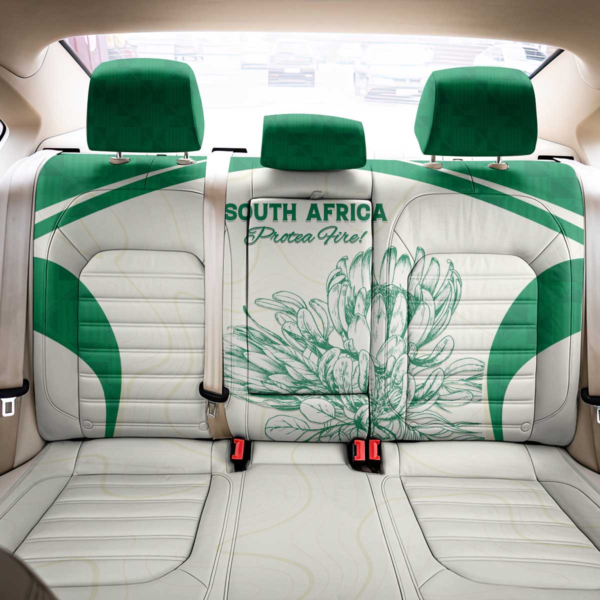 South Africa Cricket Back Car Seat Cover We Are Champions - African Pride