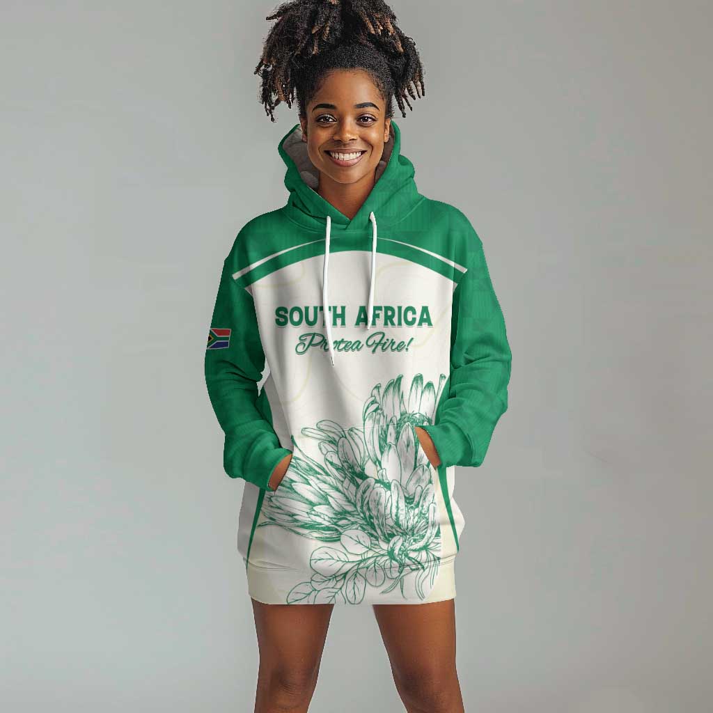 Custom South Africa Cricket Hoodie Dress We Are Champions - African Pride