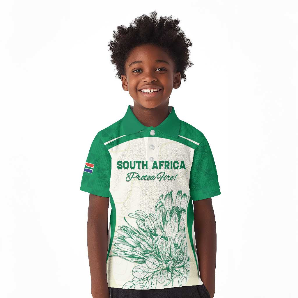 Custom South Africa Cricket Kid Polo Shirt We Are Champions - African Pride
