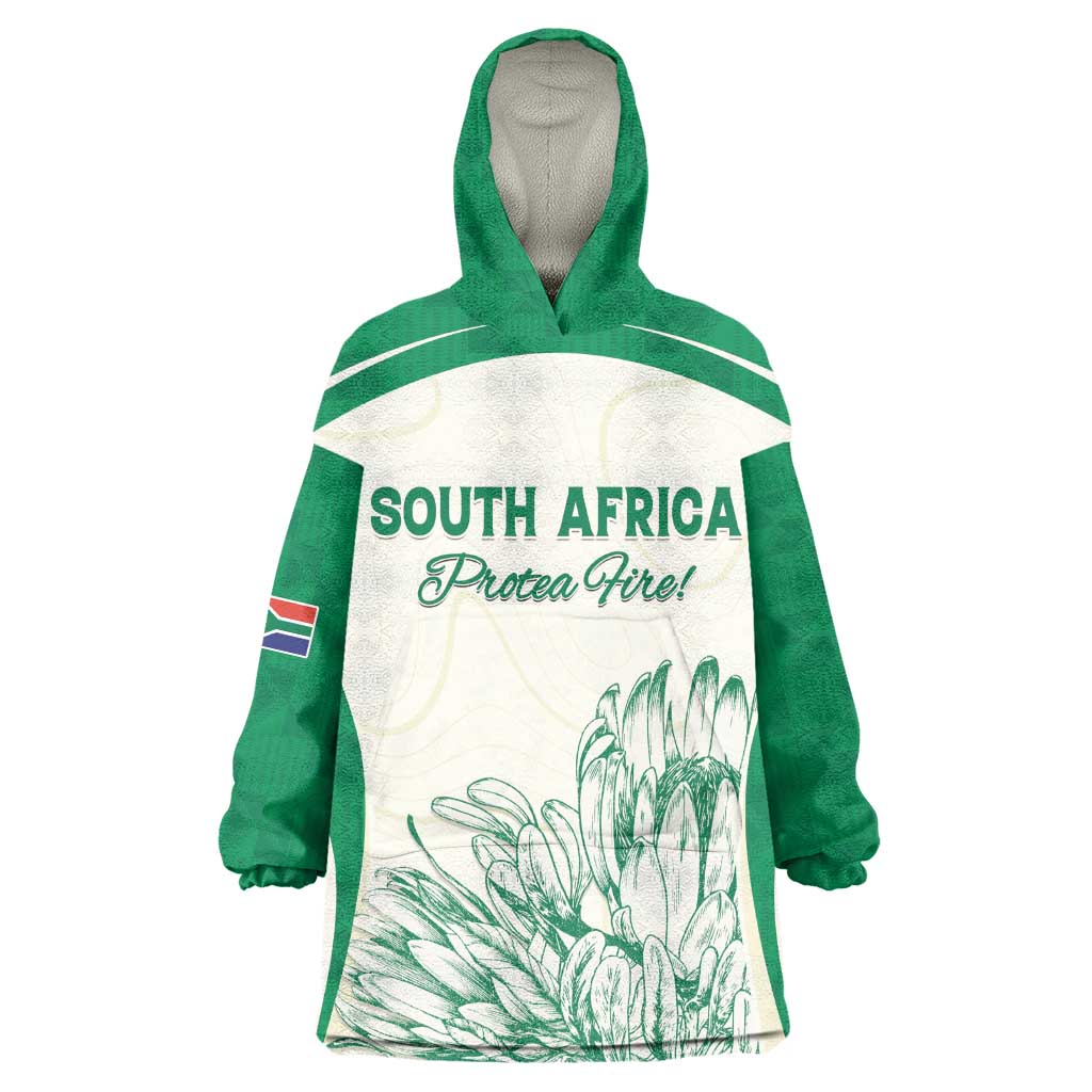 Custom South Africa Cricket Kid Wearable Blanket Hoodie We Are Champions - African Pride