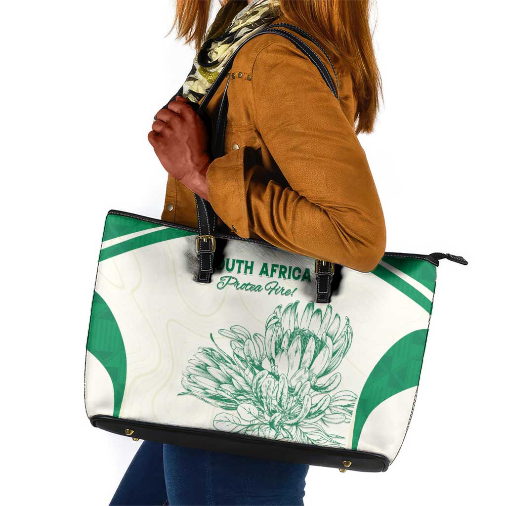 South Africa Cricket Leather Tote Bag We Are Champions - African Pride