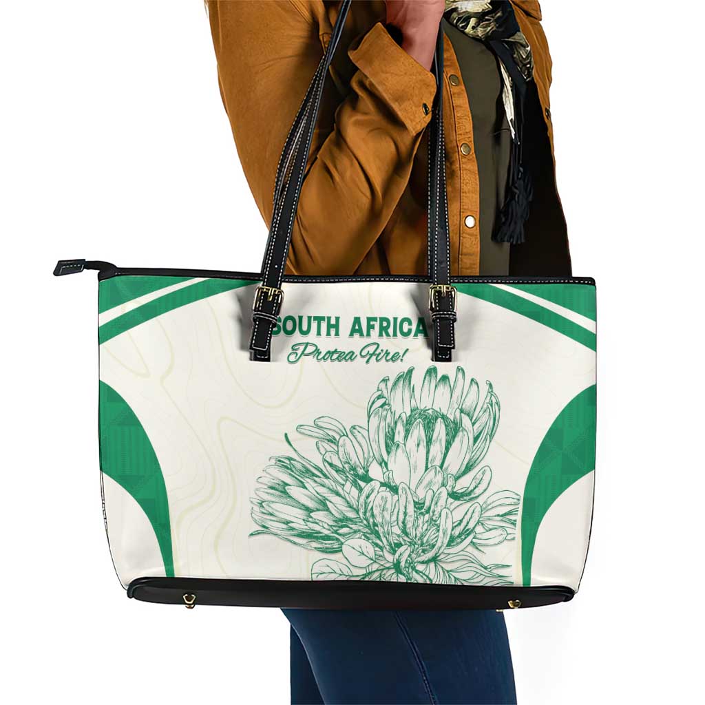 South Africa Cricket Leather Tote Bag We Are Champions - African Pride