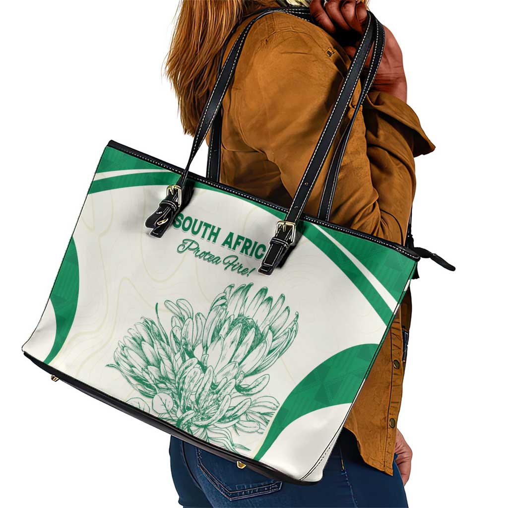 South Africa Cricket Leather Tote Bag We Are Champions - African Pride
