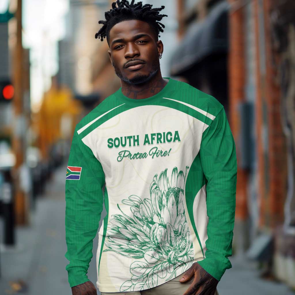 Custom South Africa Cricket Long Sleeve Shirt We Are Champions - African Pride