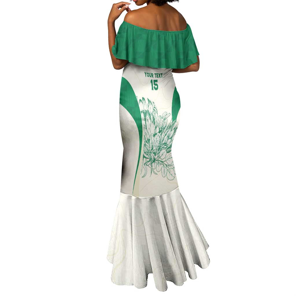 Custom South Africa Cricket Mermaid Dress We Are Champions - African Pride