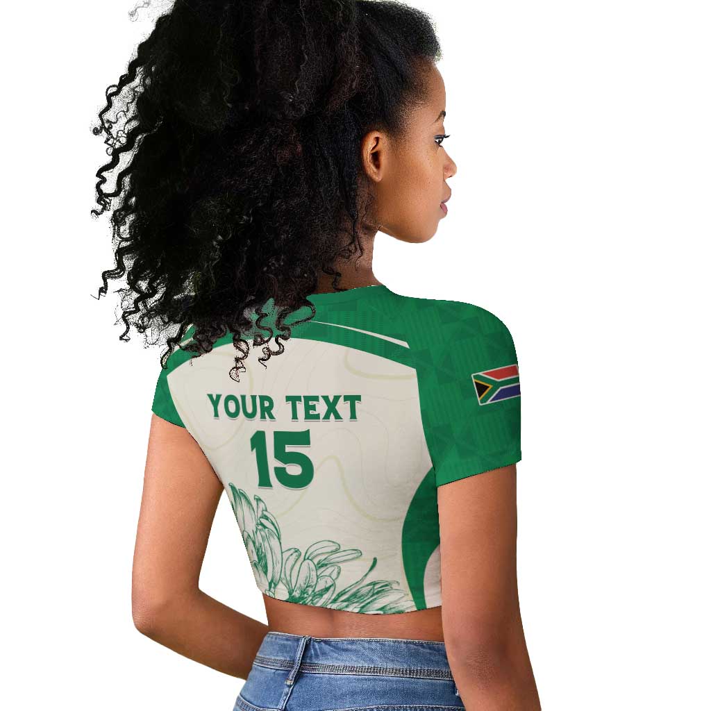 Custom South Africa Cricket Raglan Cropped T shirt We Are Champions - African Pride