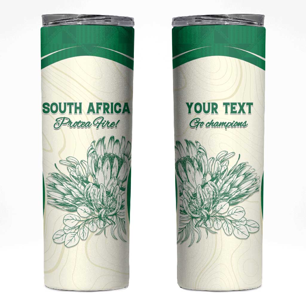 Custom South Africa Cricket Skinny Tumbler We Are Champions LT15