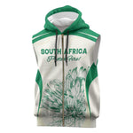 Custom South Africa Cricket Sleeveless Zip Hoodie We Are Champions - African Pride