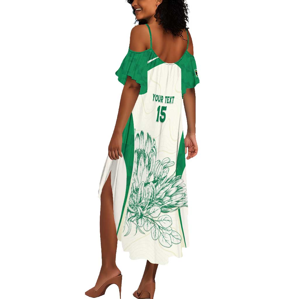 Custom South Africa Cricket Summer Maxi Dress We Are Champions - African Pride