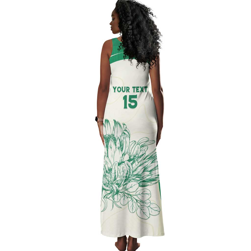 Custom South Africa Cricket Tank Maxi Dress We Are Champions - African Pride