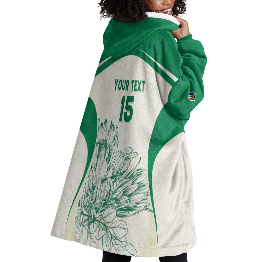 Custom South Africa Cricket Wearable Blanket Hoodie We Are Champions - African Pride