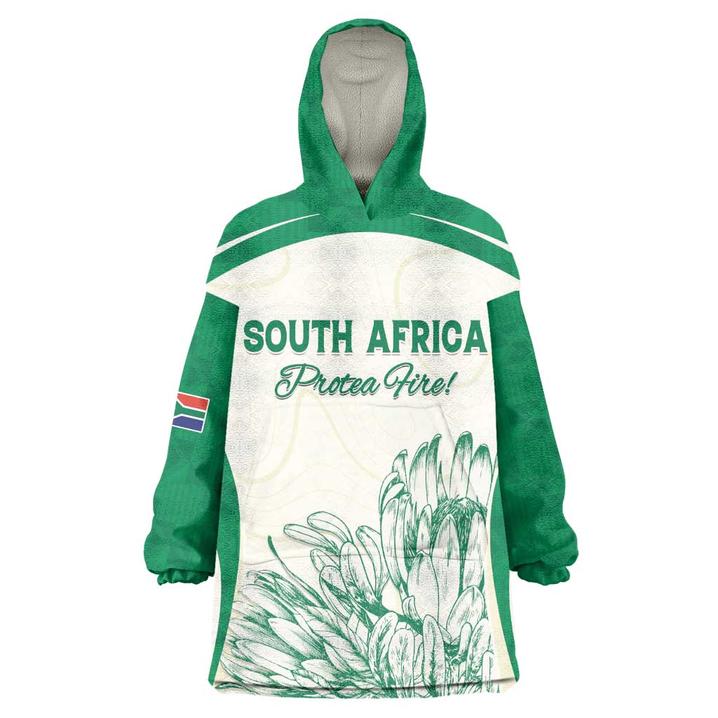 Custom South Africa Cricket Wearable Blanket Hoodie We Are Champions - African Pride