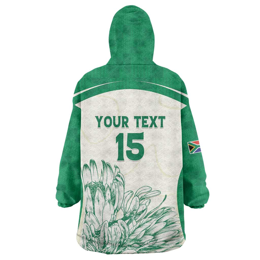 Custom South Africa Cricket Wearable Blanket Hoodie We Are Champions - African Pride
