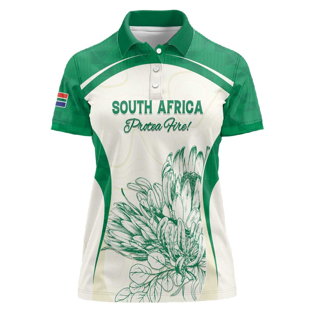 Custom South Africa Cricket Women Polo Shirt We Are Champions - African Pride