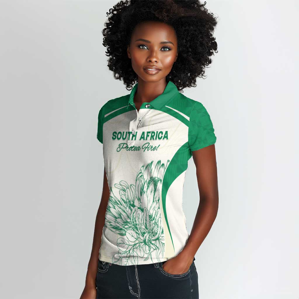 Custom South Africa Cricket Women Polo Shirt We Are Champions - African Pride