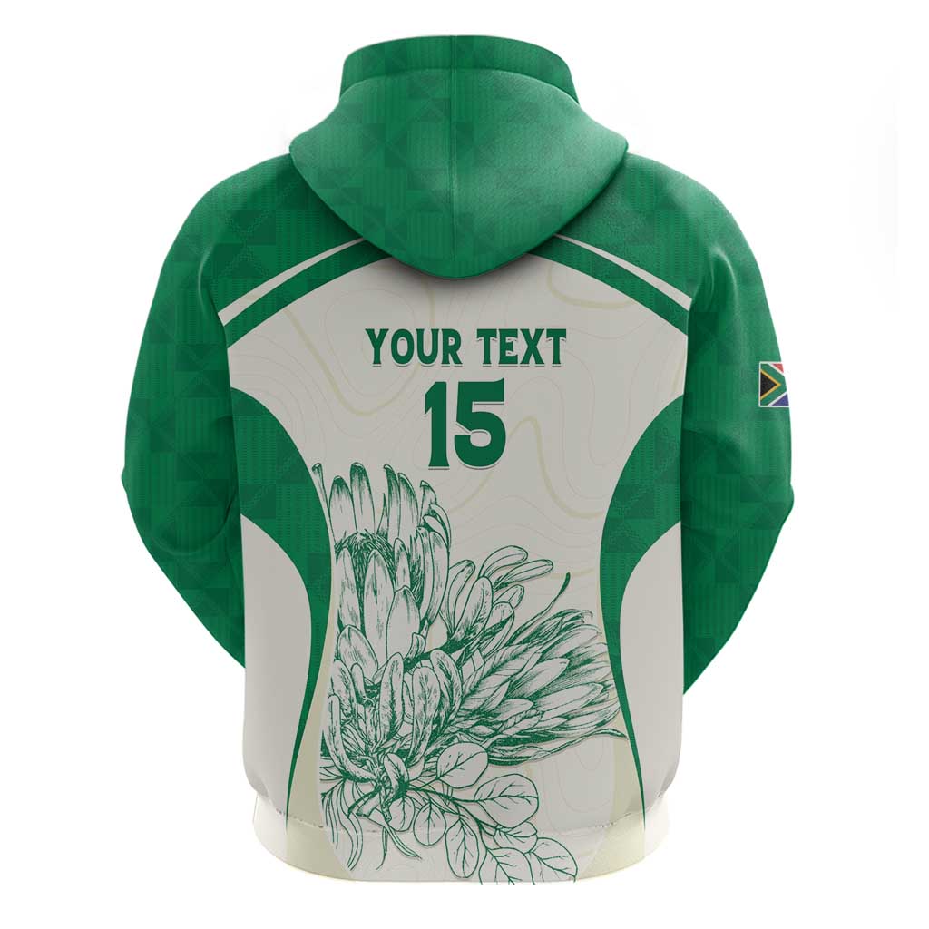 Custom South Africa Cricket Zip Hoodie We Are Champions - African Pride