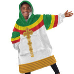 Meskel Ethiopia Kid Wearable Blanket Hoodie True Cross - African Pride