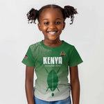 Custom Kenya Football Kid T shirt Go Harambee Stars - African Pride
