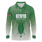 Custom Kenya Football Long Sleeve Polo Shirt Go Harambee Stars - African Pride