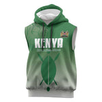 Custom Kenya Football Sleeveless Hoodie Go Harambee Stars - African Pride