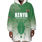 Custom Kenya Football Wearable Blanket Hoodie Go Harambee Stars - African Pride