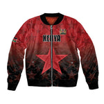Custom Kenya Football Bomber Jacket Harambee Harambee Stars - Red Jersey - African Pride