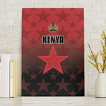 Kenya Football Canvas Wall Art Harambee Harambee Stars - Red Jersey - African Pride