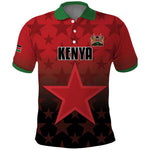 Custom Kenya Football Polo Shirt Harambee Harambee Stars - Red Jersey - African Pride