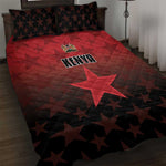 Kenya Football Quilt Bed Set Harambee Harambee Stars - Red Jersey - African Pride