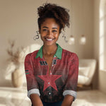 Custom Kenya Football Women Casual Shirt Harambee Harambee Stars - Red Jersey - African Pride
