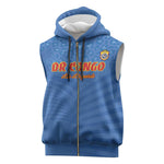 Custom DR Congo Football Sleeveless Zip Hoodie Allez Les Léopards - African Pride
