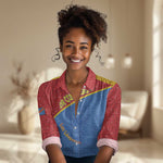 Custom DR Congo Football Women Casual Shirt Go Champions - African Pride