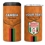 Custom Zambia Football 4 in 1 Can Cooler Tumbler Come On Chipolopolo - African Pride