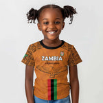 Custom Zambia Football Kid T shirt Come On Chipolopolo - African Pride