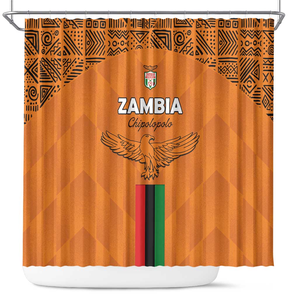 Zambia Football Shower Curtain Come On Chipolopolo - African Pride