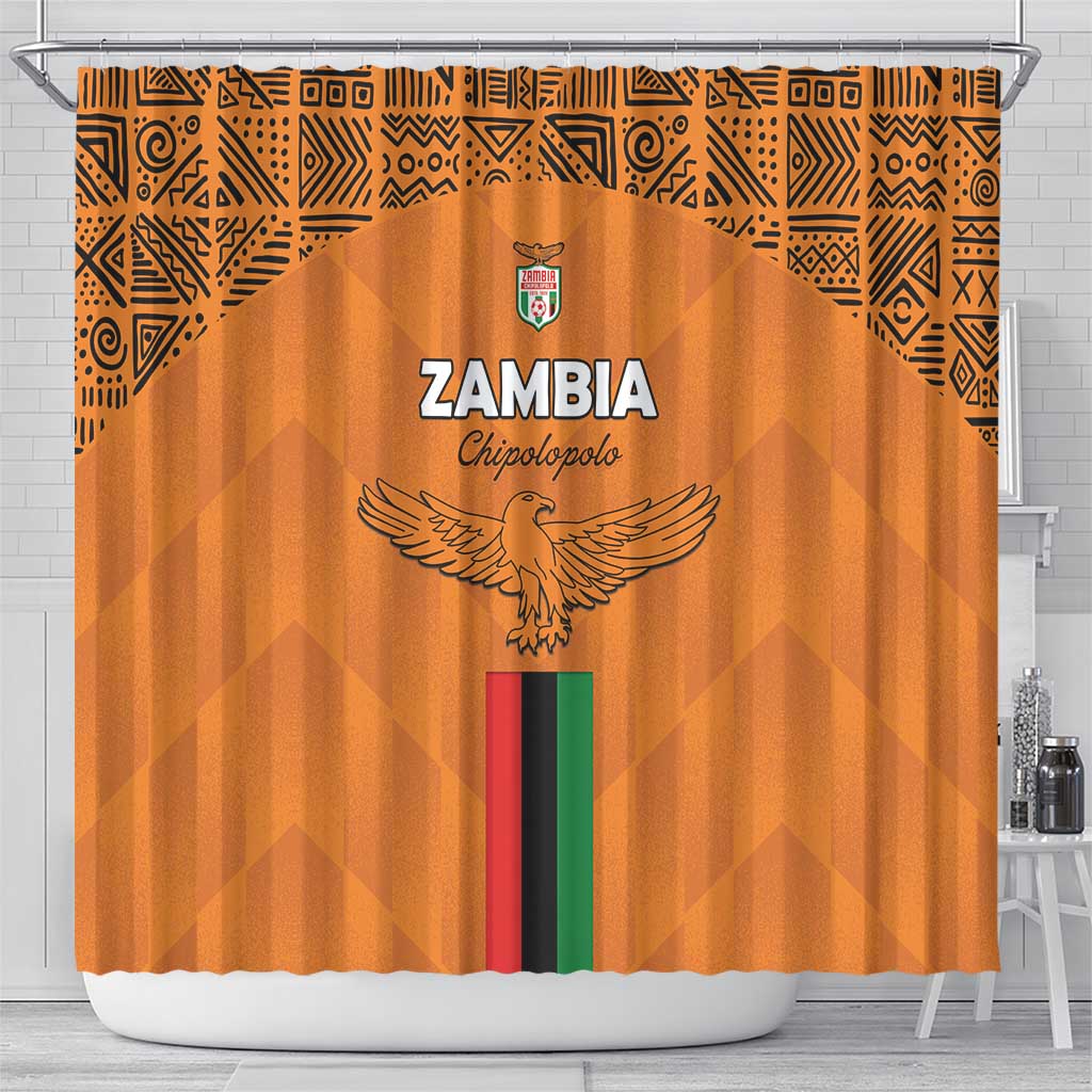 Zambia Football Shower Curtain Come On Chipolopolo - African Pride