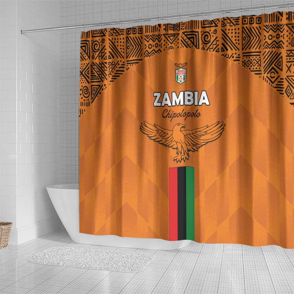Zambia Football Shower Curtain Come On Chipolopolo - African Pride