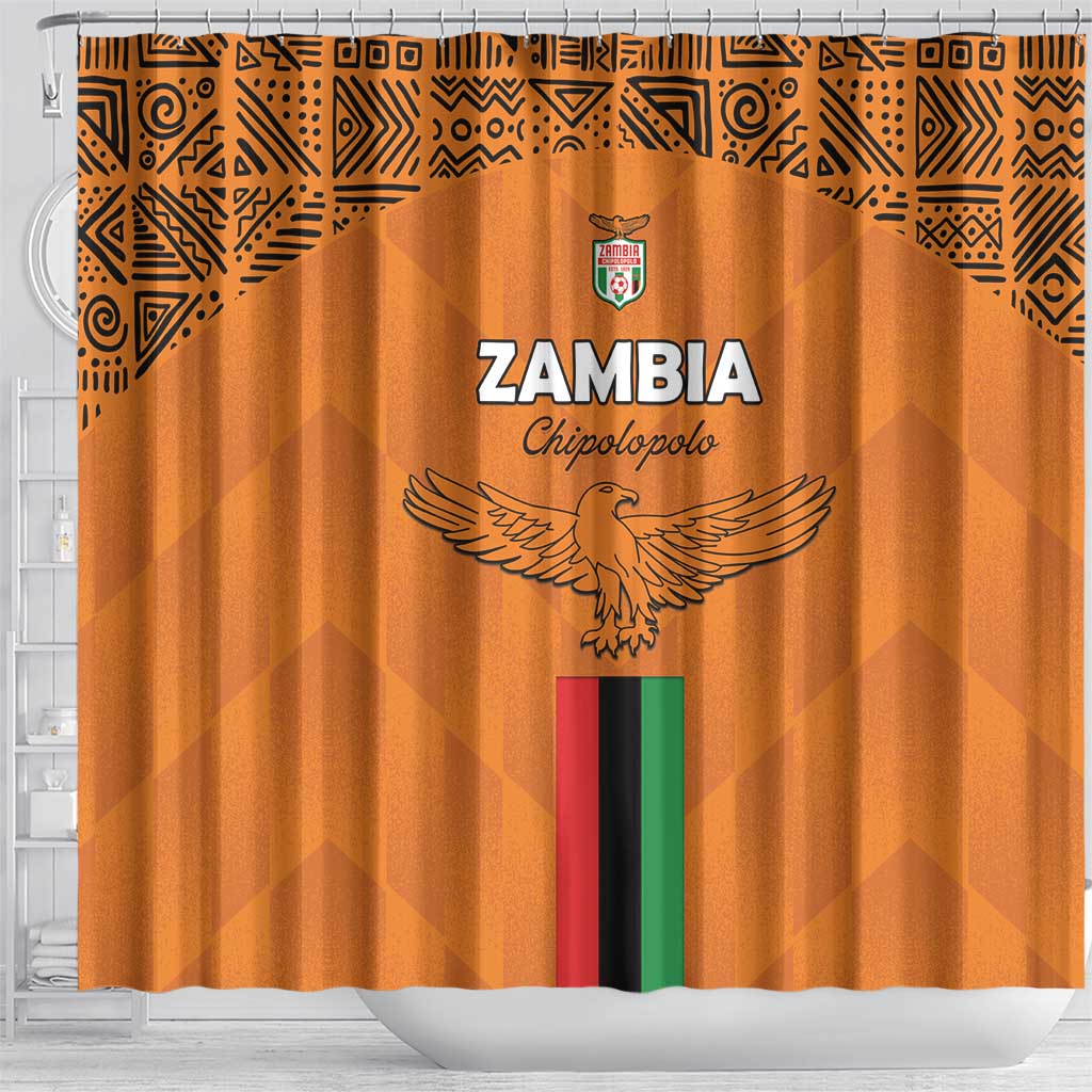 Zambia Football Shower Curtain Come On Chipolopolo - African Pride