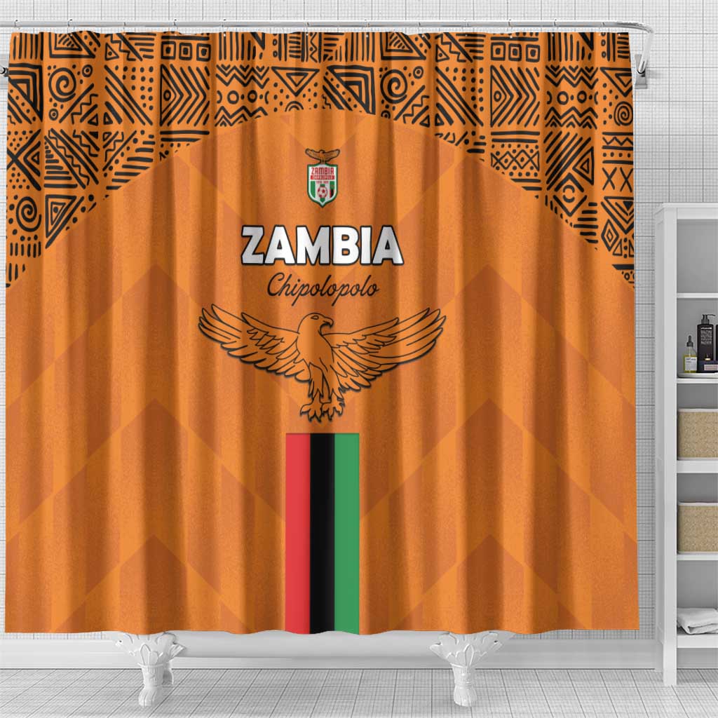 Zambia Football Shower Curtain Come On Chipolopolo - African Pride